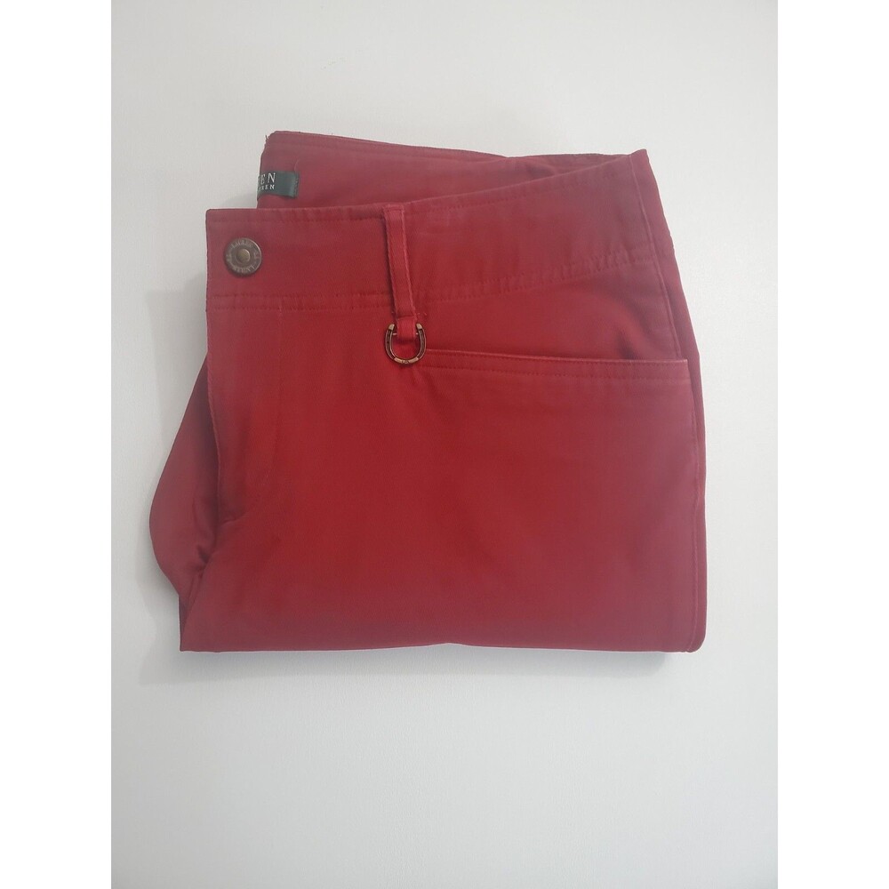 Lauren Ralph Lauren Women's Casual Chino Pants, Red, 10